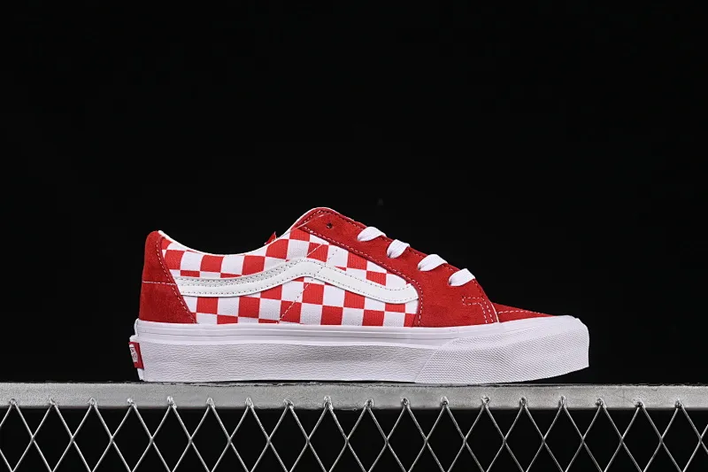 All categories Vans Vans series Vans Low Vans low-top Vans Sk8-Low white and red checkerboard non-slip casual skateboard shoes VN0A4UUK4W9